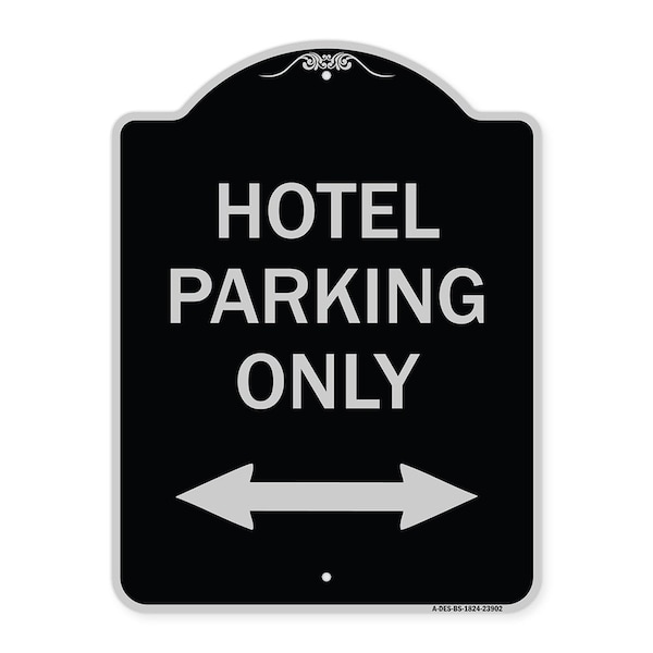 Signmission Hotel Parking W/ Bidirectional Arrow Heavy-Gauge Aluminum Sign, 24" x 18", BS-1824-23902 A-DES-BS-1824-23902 - main